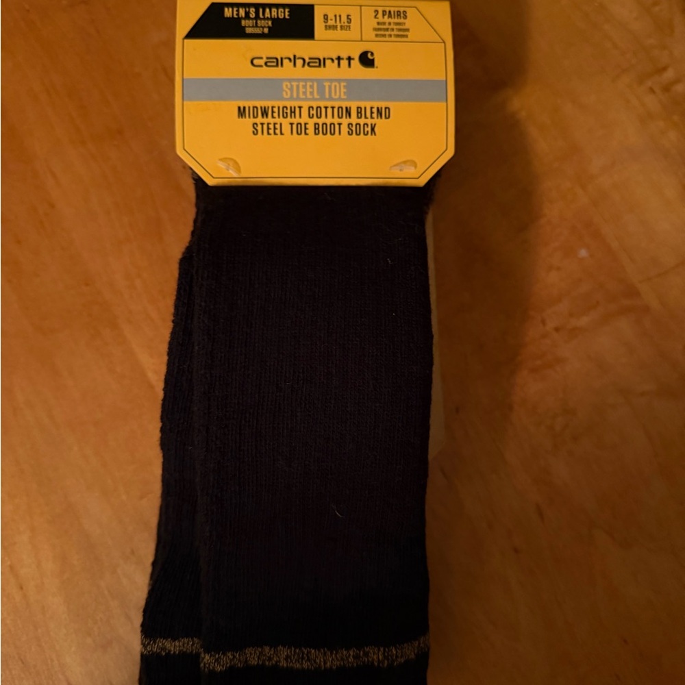 Carhartt Black Midweight Steel Toe Socks